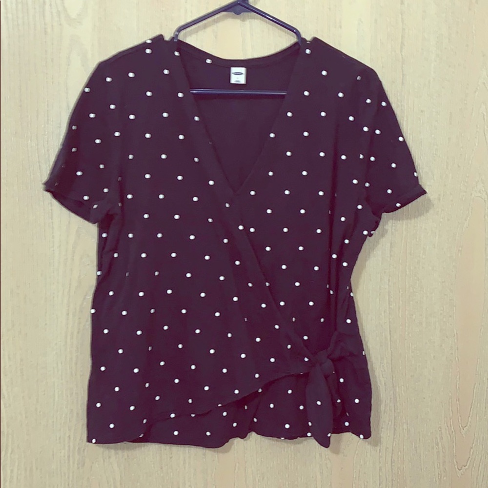 Polka Dot wrap tee